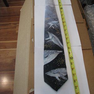 100% silk men's tie "Humpback Whale"  11
